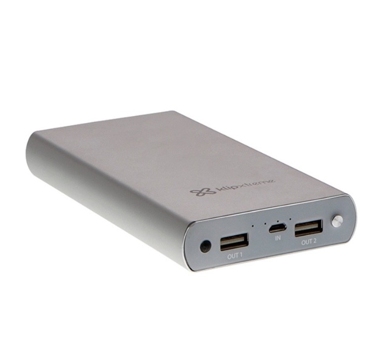 Klip Xtreme - Power bank - 24 pin USB-C / 5 pin Micro-USB Type B - 24 pin USB-C / 2 x 4 pin USB Type A - Lithium polymer - Para Smartphones - 10.000 mAh